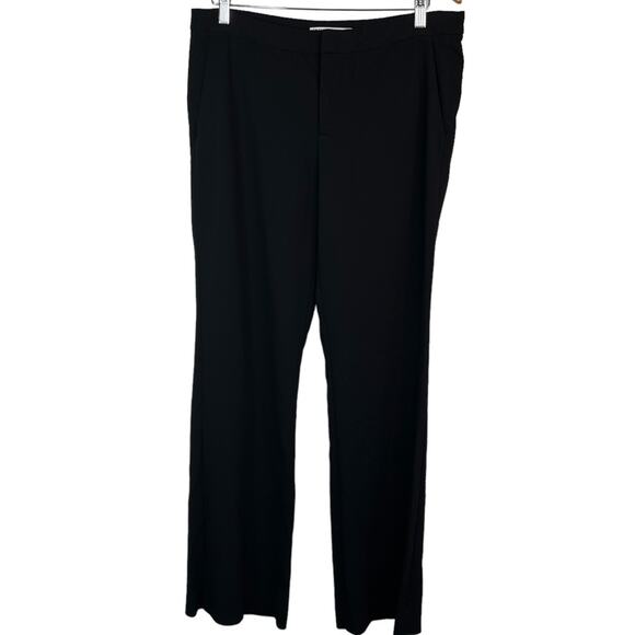 Zara Woman Black Straight wide Pants Large - Picture 1 of 12